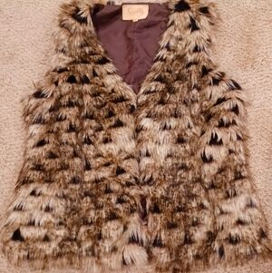 Scully Faux Fur Vest Womens Size M